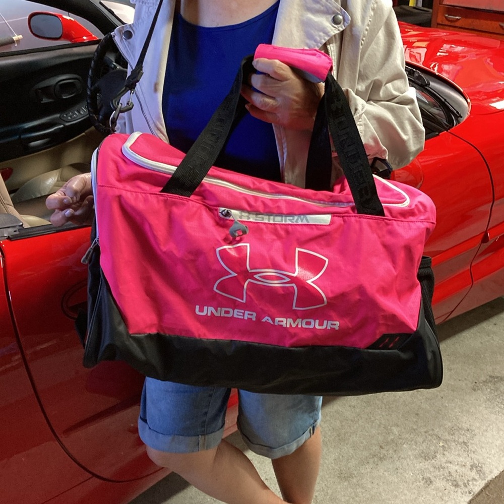 Under Armour Women's Travel Bag in Pink and Black